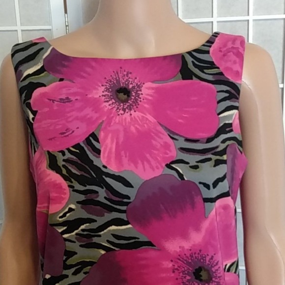 *AB‎ Studio Floral Dress – Pink – Lined – Back Zip -Women's Size 8 - Picture 3 of 9